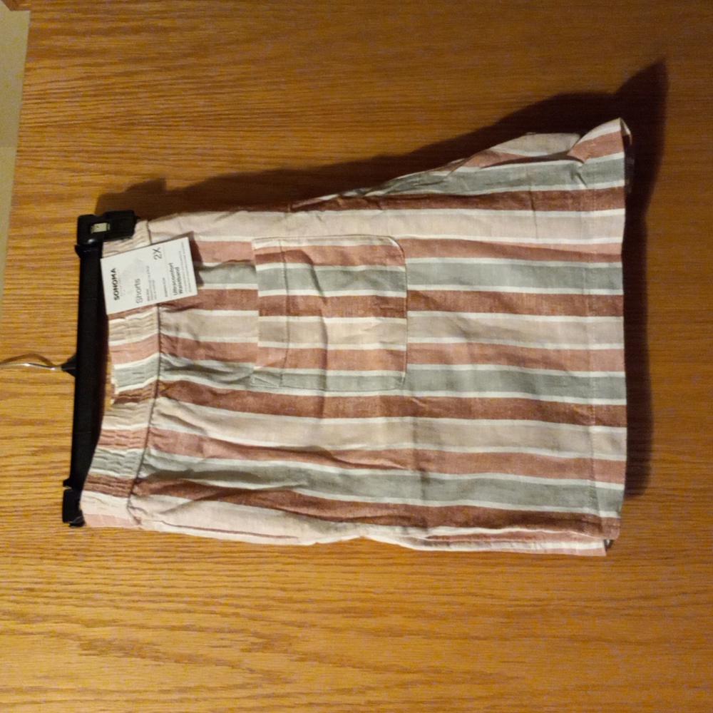 😊Womens Sonoma mid rise ultracomfort waistband linen / rayon shorts